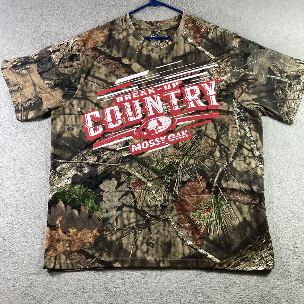 Mossy Oak Shirt Adult XL Camouflage Break-Up Country Graphic Tee Outdoor Casual